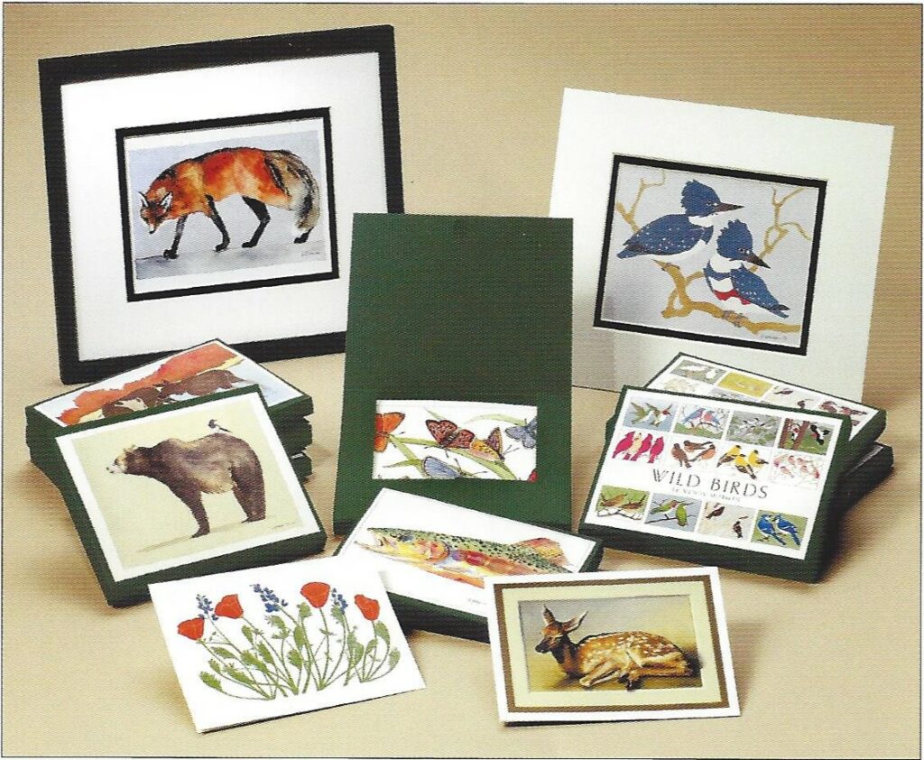 A collection of cards featuring various animal images displayed together