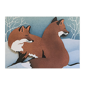 Red Foxes Magnet