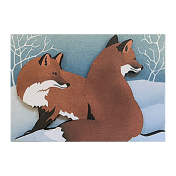 Red Foxes Magnet