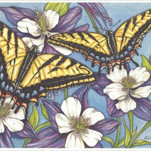 AN859 Three-tailed Tiger Swallowtail Notecard