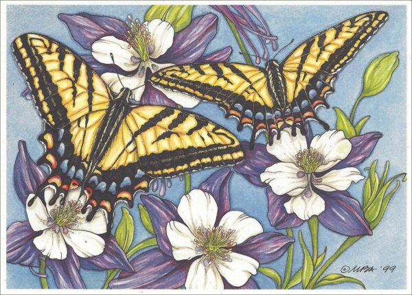 AN859 Three-tailed Tiger Swallowtail Notecard