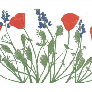 EN710 Poppy and Lupine Notecard