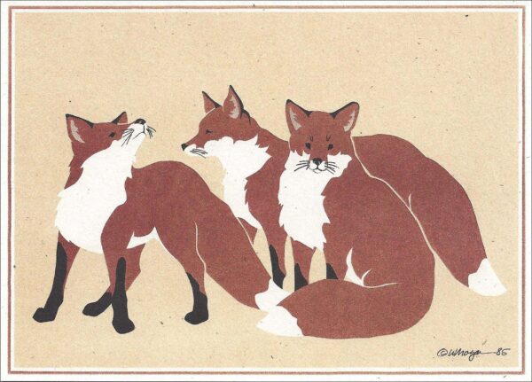 NC55 Red Foxes Notecard