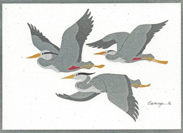 NC073 Great Blue Herons Flying Notecards