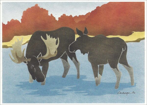 NC153 Moose Notecard