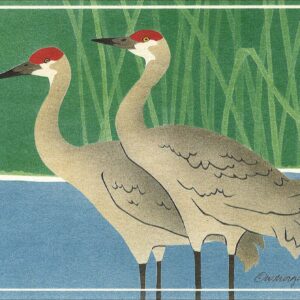 NC175 Two Sandhill Cranes Notecard