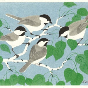 NC186 Black-Capped Chickadees Notecard