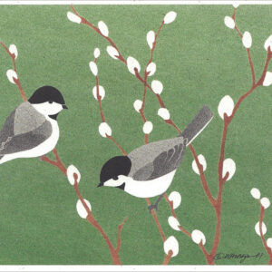 NC205 Black-Capped Chickadees Notecard