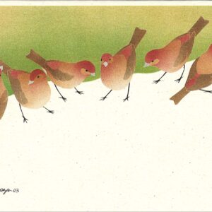 NC224 Purple Finches Notecard