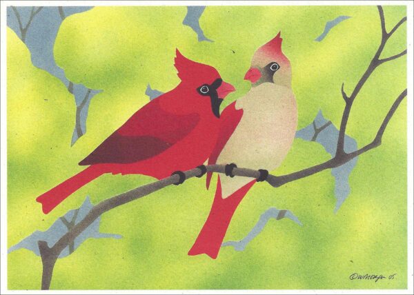 NC239 Northern Cardinals Notecard