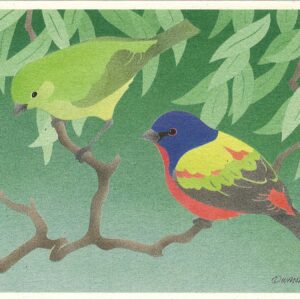 NC269 Painted Buntings Notecard
