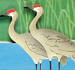 QM175 Sandhill Crane Pair Magnet