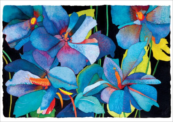TN473 Blue Hibiscus Notecard