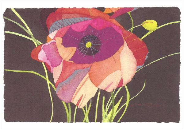 TN484 Pink Poppy Notecard