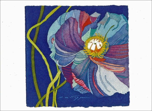 TN499 Blue Poppy Notecard