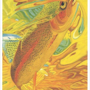 XN89 Golden Rainbow Trout Notecard
