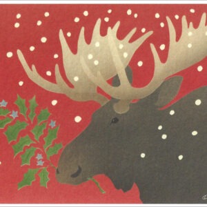 HC042 Red Moose Holiday Card