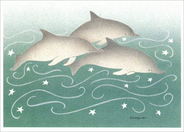 HC097 Dolphins Sea Holiday Card