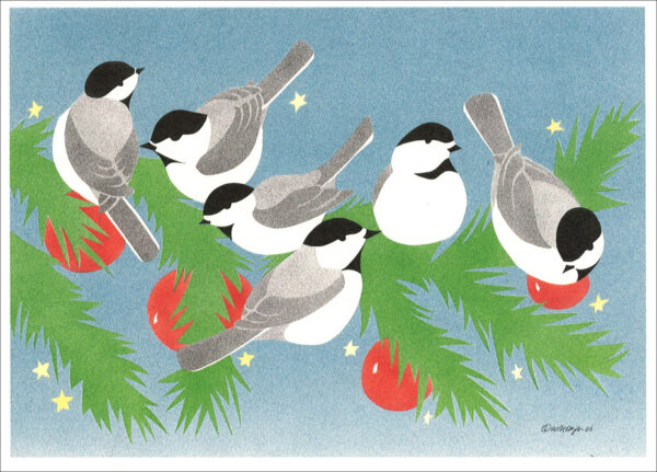 HC107 Chickadees Holiday Card