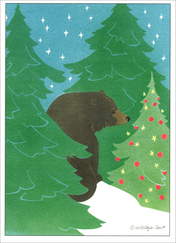 HC192 Night Woods Holiday Card