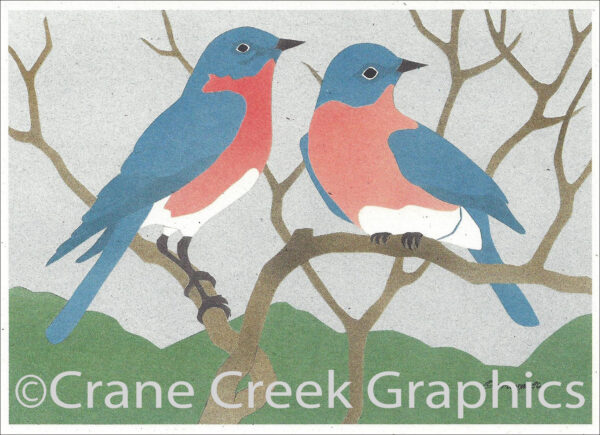 NC183 Eastern Bluebirds Notecard