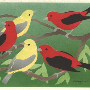 NC1029 Scarlet Tanagers Notecards