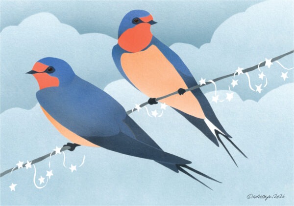 HC1031 Barn Swallows Holiday Card